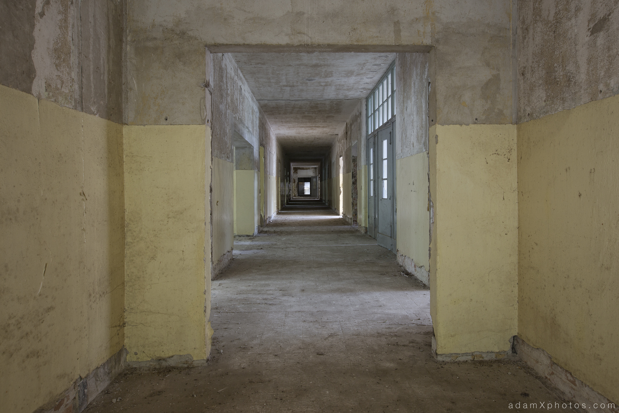 Adam X Urbex Urban Exploration Abandoned Germany Wunsdorf barracks corridor decay