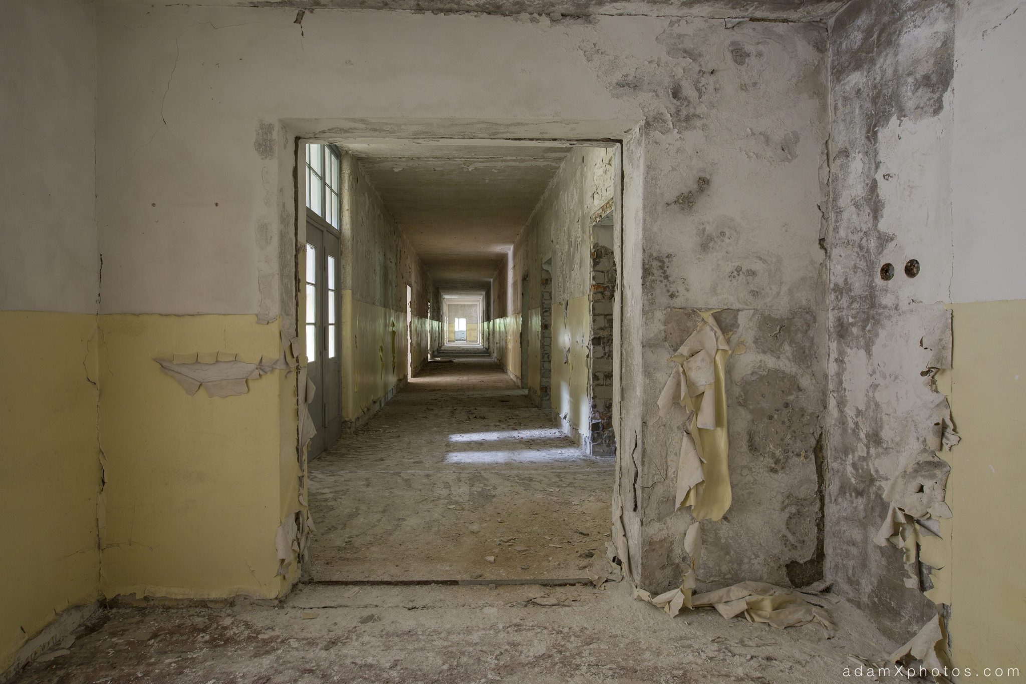 Adam X Urbex Urban Exploration Abandoned Germany Wunsdorf barracks corridor decay forgotten lost