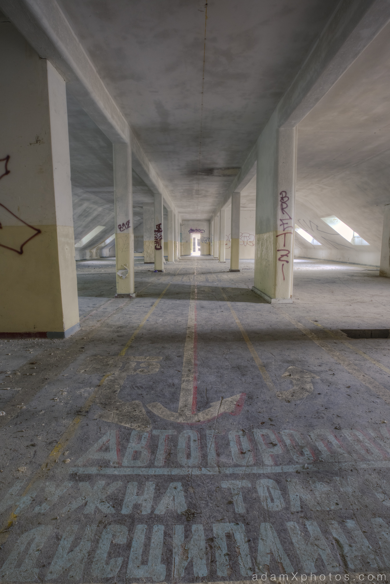 Adam X Urbex Urban Exploration Abandoned Germany Wunsdorf barracks soviet writing painting sign