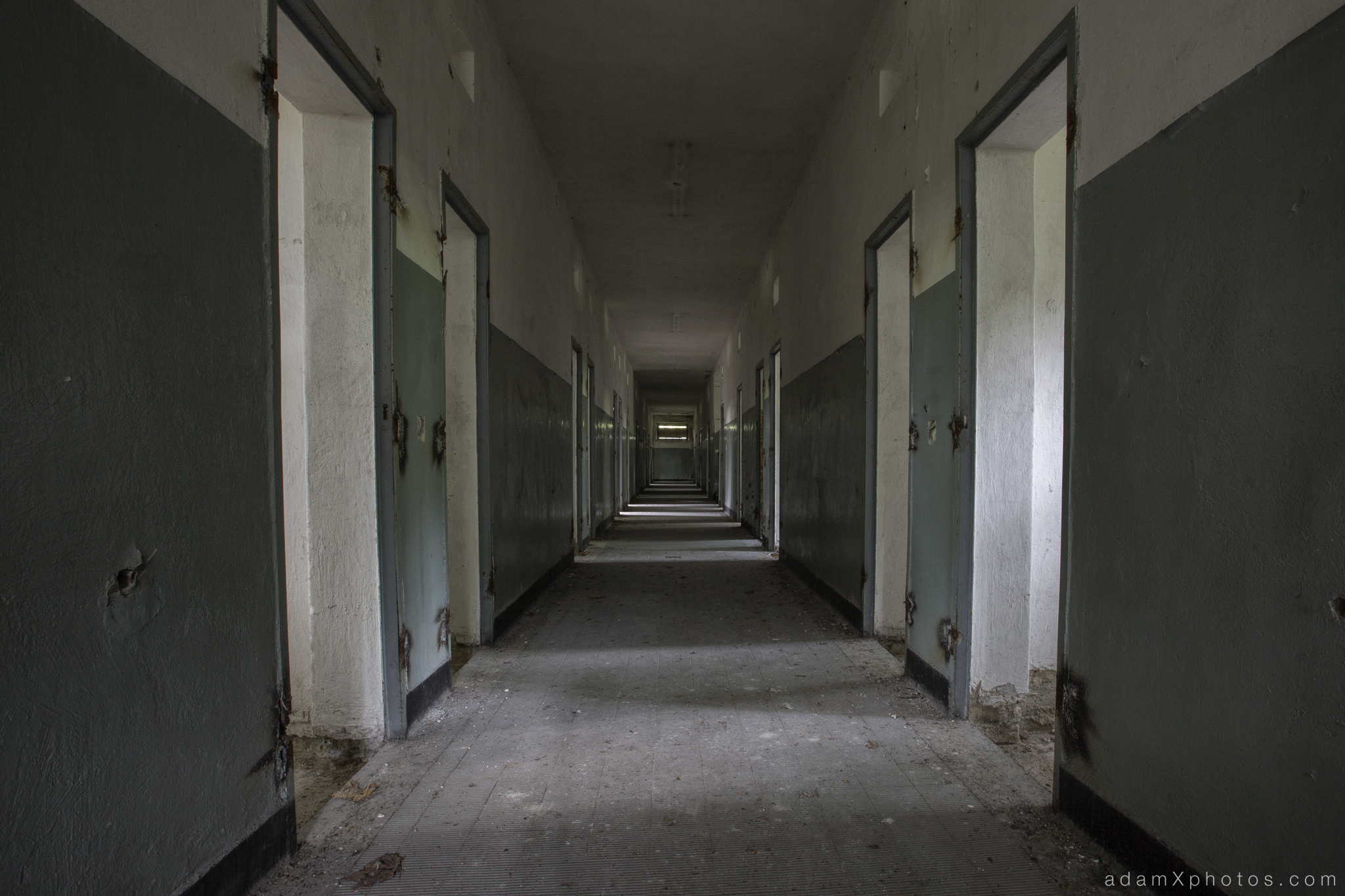 Adam X Urbex Urban Exploration Abandoned Germany Wunsdorf barracks prison corridor