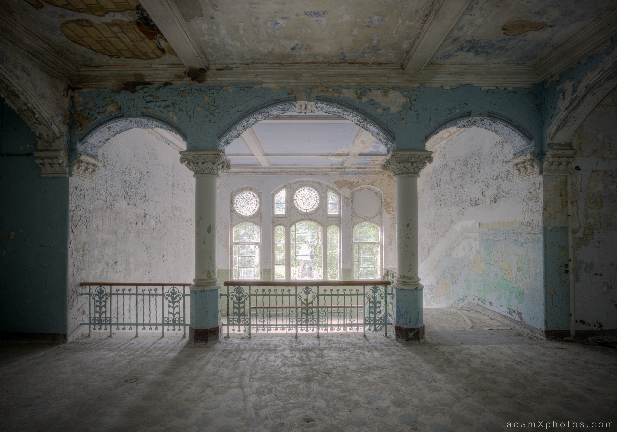 Adam X Urbex Beelitz Heilstatten Germany Urban Exploration Mens Men's Sanatorium Hospital Decay Lost Abandoned Hidden Entrance Paint