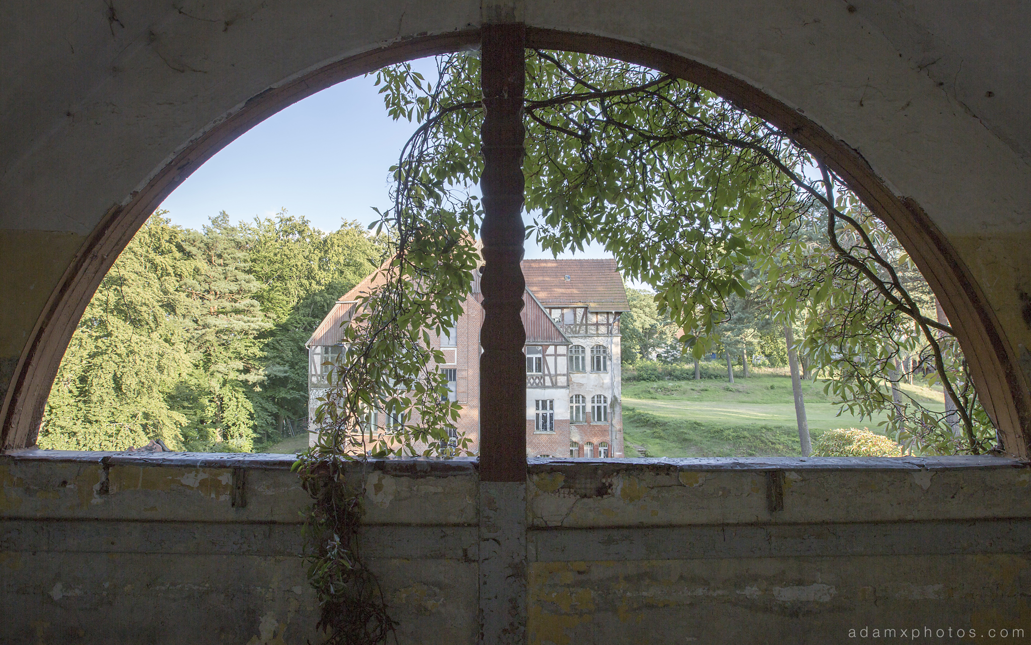 Adam X Urbex Heilstatten Hohenlychen Germany Urban Exploration Decay Lost Abandoned Hidden window external building