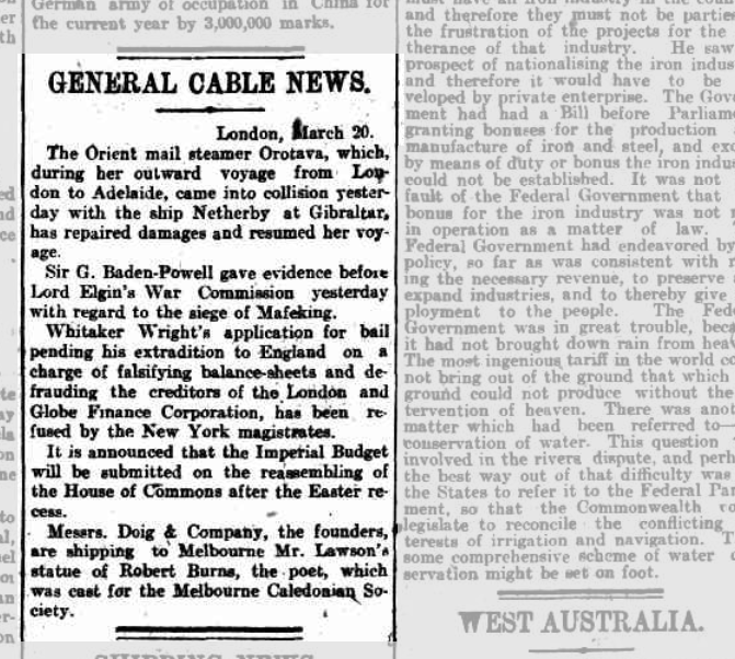 Sydney Morning Herald 20 Mar 1903