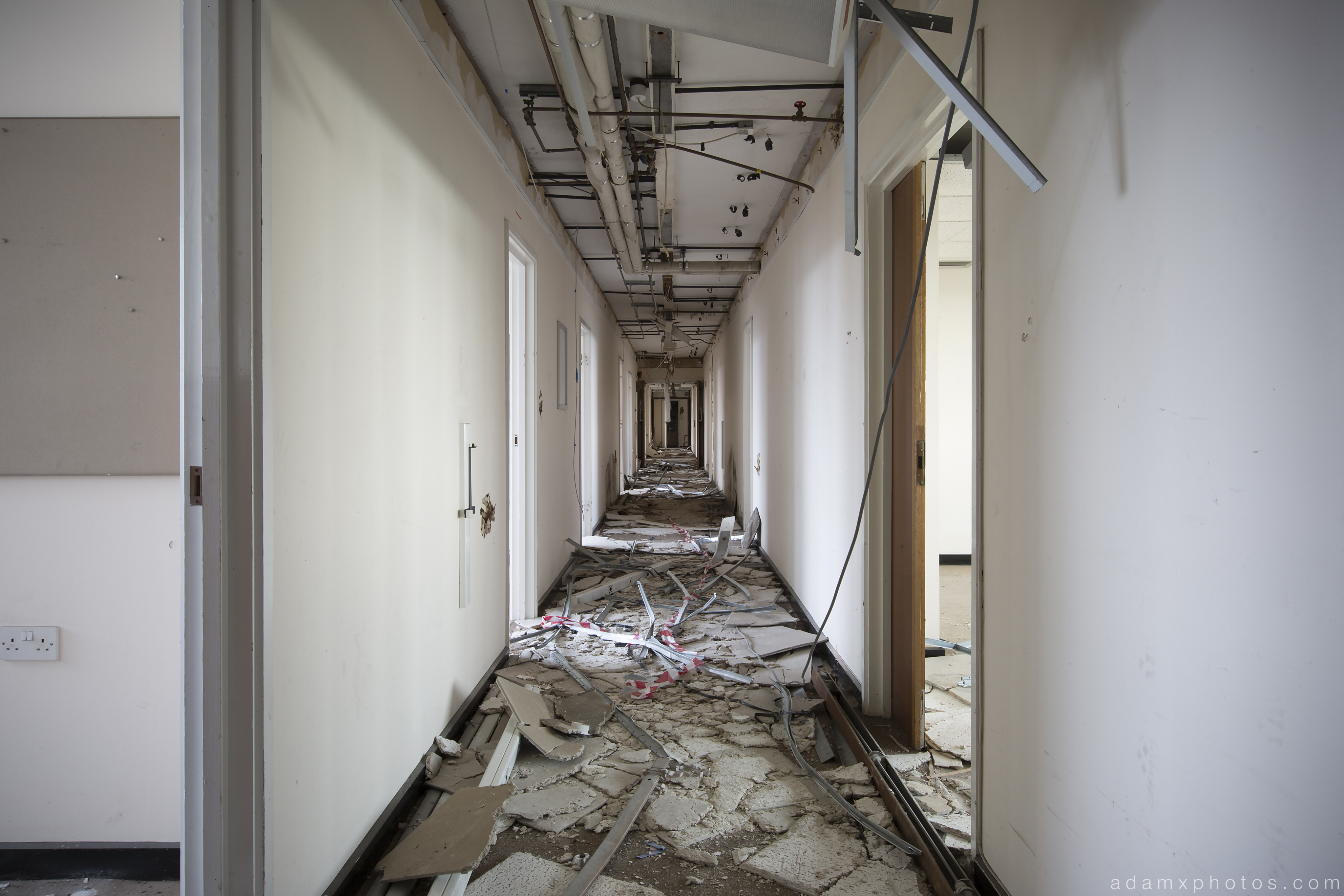 Corridor Sovereign House HMSO Norwich Urbex Adam X Urban Exploration 2015 Abandoned decay lost forgotten derelict